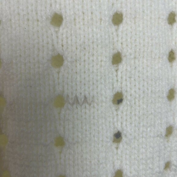 BKE Botique Buckle Ivory Sweater Pearl Open Knit Size Medium - Picture 7 of 8